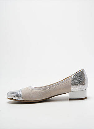 Ballerines type de semelle amortissante talon plat jusqu'à 3cm argent SWEET femme