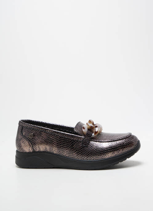Mocassins bout rond talon plat jusqu'à 3cm marron INEA femme