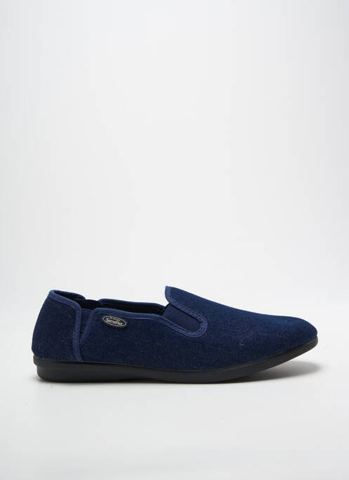 Chaussons/pantoufles bout rond bout rond bleu SEMELFLEX homme