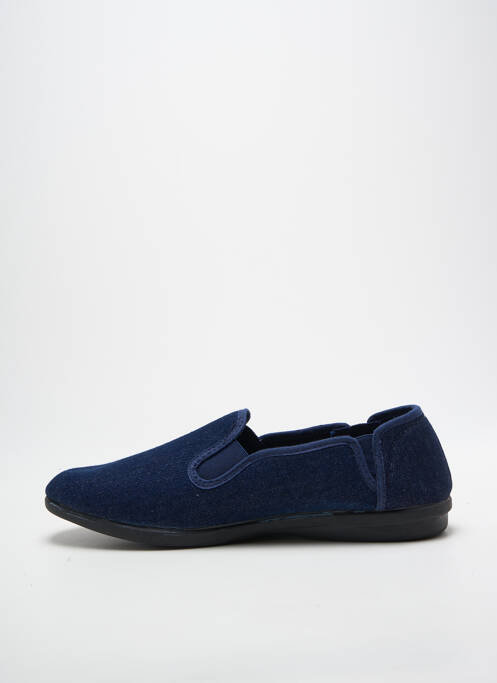 Chaussons/pantoufles bout rond bout rond bleu SEMELFLEX homme