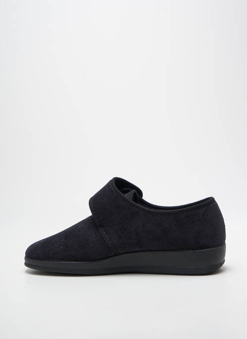 Chaussons/pantoufles semelle amovible bout rond noir SOIR ET MATIN homme
