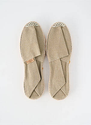 Espadrilles bout rond talon plat jusqu'à 3cm vert LA MAISON DE L'ESPADRILLE femme