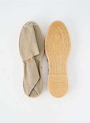 Espadrilles bout rond talon plat jusqu'à 3cm vert LA MAISON DE L'ESPADRILLE femme