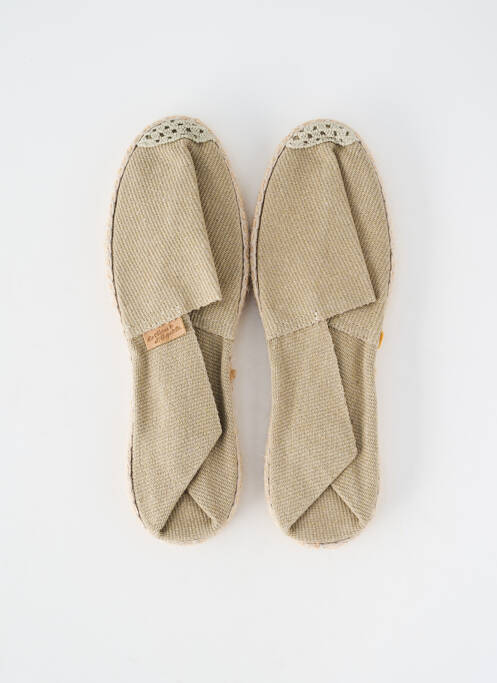 Espadrilles bout rond talon plat jusqu'à 3cm vert LA MAISON DE L'ESPADRILLE femme