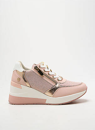 Baskets talon compensé talon de 7 à 9cm rose XTI femme