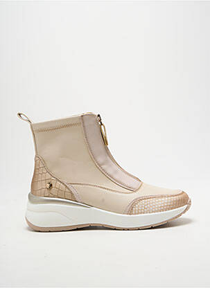 Bottines/boots bout rond talon de 4 à 6cm beige XTI femme