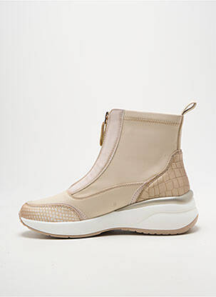Bottines/boots bout rond talon de 4 à 6cm beige XTI femme