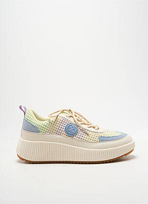 Baskets semelle amovible talon de 4 à 6cm beige XTI femme