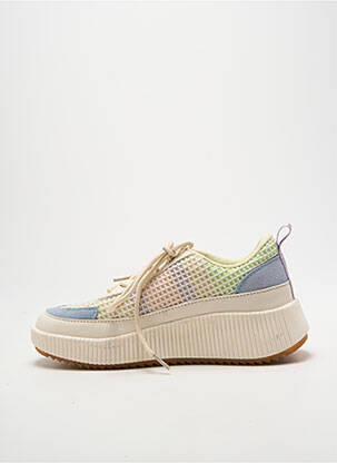 Baskets semelle amovible talon de 4 à 6cm beige XTI femme