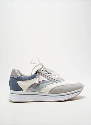 Baskets fermeture zip et lacets talon plat jusqu'à 3cm bleu TAMARIS femme
