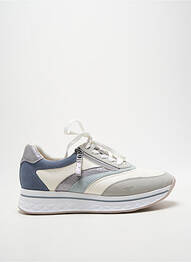 Baskets fermeture zip et lacets talon plat jusqu'à 3cm bleu TAMARIS femme