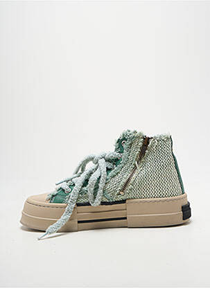 Baskets fermeture zip et lacets talon plat jusqu'à 3cm vert REBECCA WHITE femme