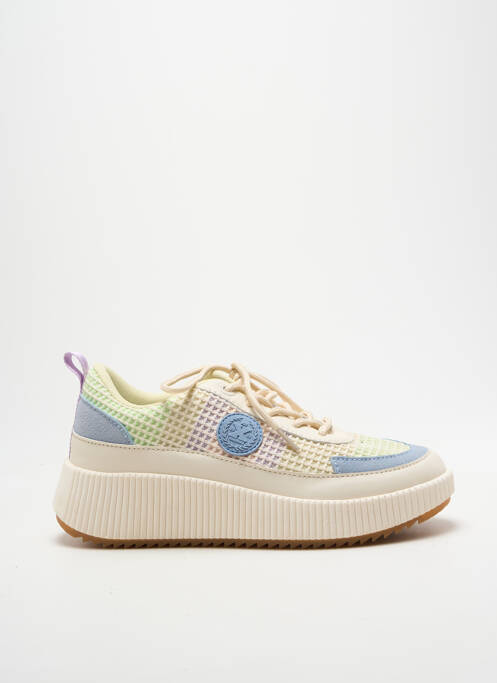 Baskets semelle amovible talon de 4 à 6cm beige XTI femme