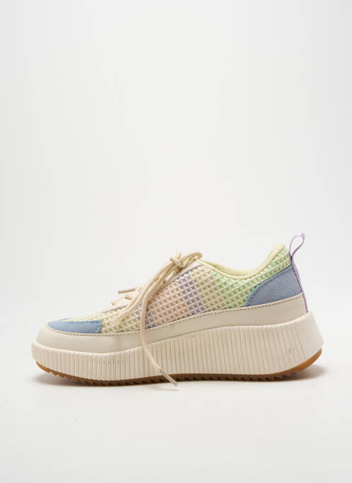 Baskets semelle amovible talon de 4 à 6cm beige XTI femme