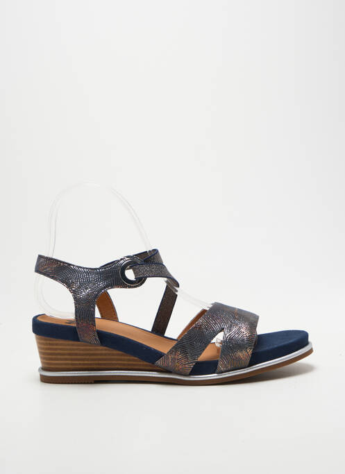Sandales/nu pieds type de semelle amortissante talon de 4 à 6cm bleu MAM'ZELLE femme