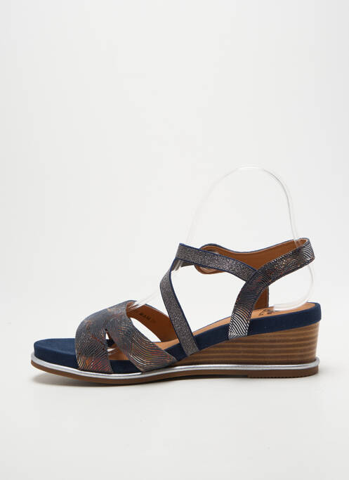 Sandales/nu pieds type de semelle amortissante talon de 4 à 6cm bleu MAM'ZELLE femme