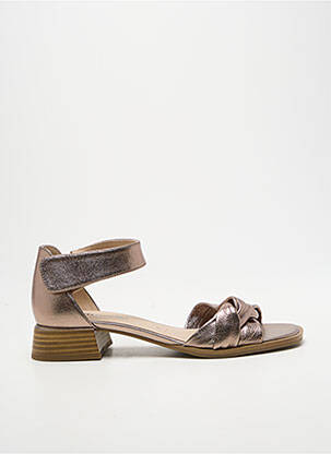 Sandales/nu pieds matière lisse talon plat jusqu'à 3cm argent CAPRICE femme
