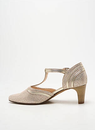 Escarpins tissage satiné talon de 4 à 6cm or GEO-REINO femme