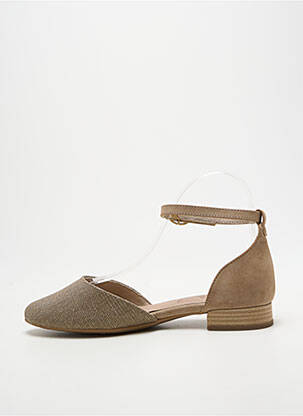 Sandales/nu pieds chiquet talon plat jusqu'à 3cm beige JANA femme