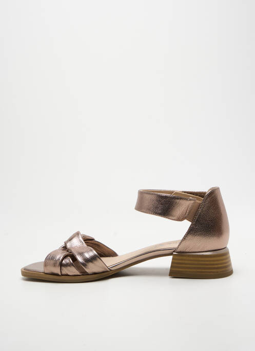 Sandales/nu pieds matière lisse talon plat jusqu'à 3cm argent CAPRICE femme