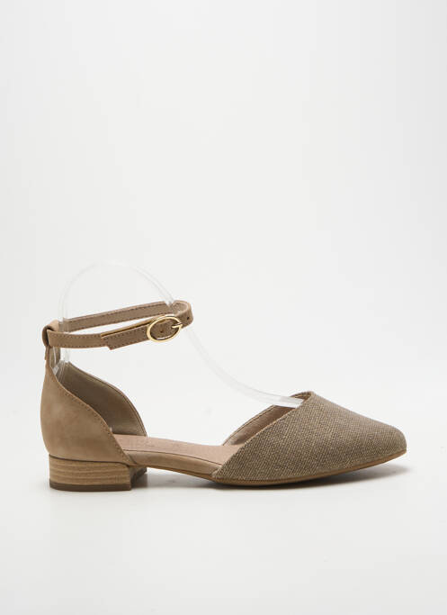 Sandales/nu pieds chiquet talon plat jusqu'à 3cm beige JANA femme