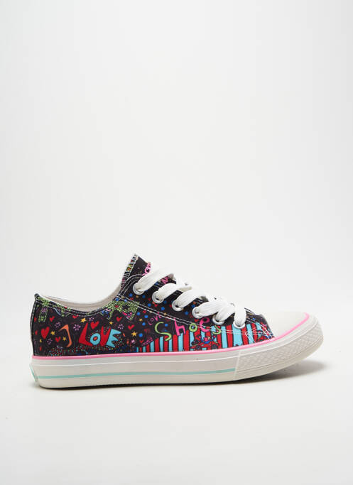 Baskets bout rond talon plat jusqu'à 3cm noir DOCKERS femme