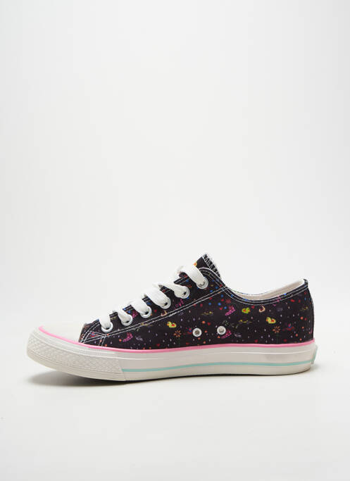 Baskets bout rond talon plat jusqu'à 3cm noir DOCKERS femme