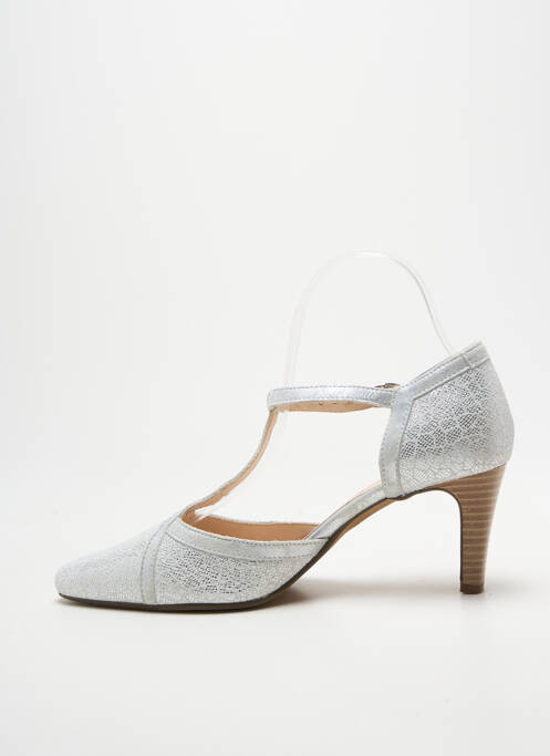 Escarpins fermeture boucle(s) talon de 7 à 9cm argent GEO-REINO femme