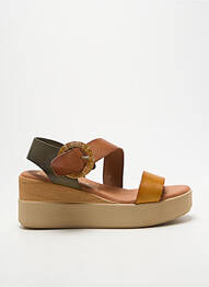 Sandales/nu pieds talon compensé talon de 7 à 9cm jaune MARILA femme