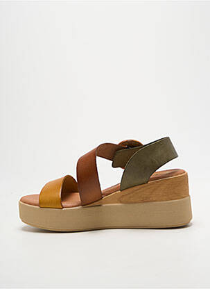 Sandales/nu pieds talon compensé talon de 7 à 9cm jaune MARILA femme