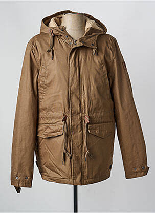 Parka manches longues a capuche marron ELEMENT homme