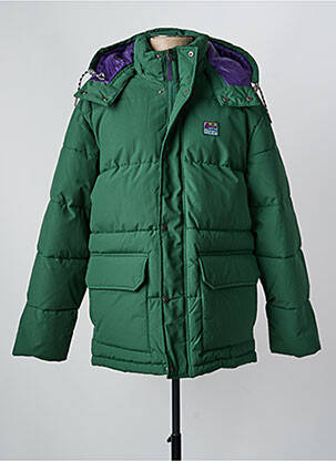 Doudoune manches longues a capuche vert ELEMENT homme