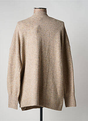 Gilet manches longues col v beige NOISY MAY femme