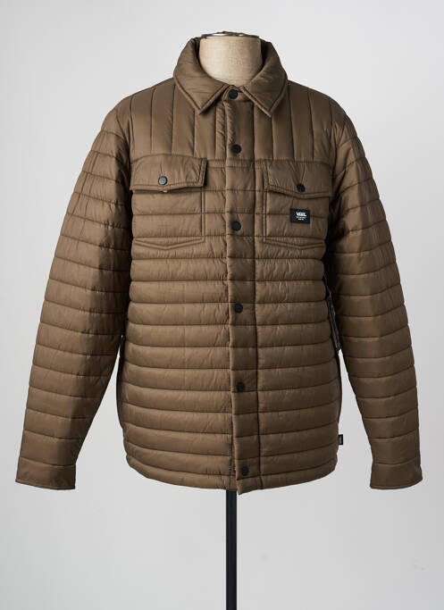Doudoune fermeture zippée sous rabat pressionné sans capuche marron VANS homme