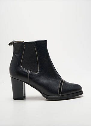 Bottines/boots tissage satiné talon de 7 à 9cm noir GADEA femme