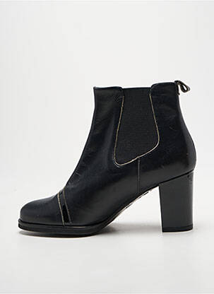 Bottines/boots tissage satiné talon de 7 à 9cm noir GADEA femme