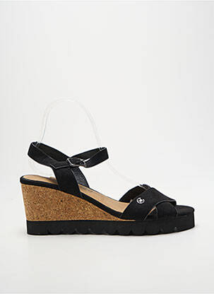 Sandales/nu pieds talon compensé talon de 7 à 9cm noir CHATTAWAK femme