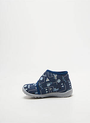 Chaussons/pantoufles fermeture scratch bout rond bleu SUPERFIT garçon