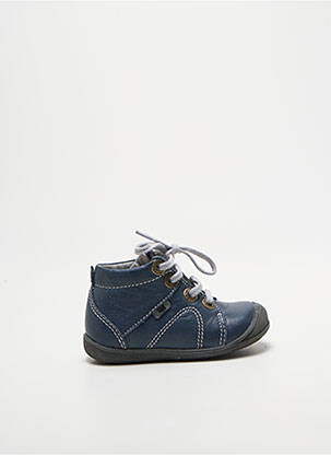 Bottillons fermeture lacets bout rond bleu LITTLE MARY garcon