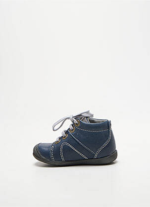 Bottillons fermeture lacets bout rond bleu LITTLE MARY garçon