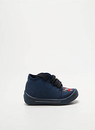 Chaussons/pantoufles fermeture lacets bout rond bleu SUPERFIT garçon