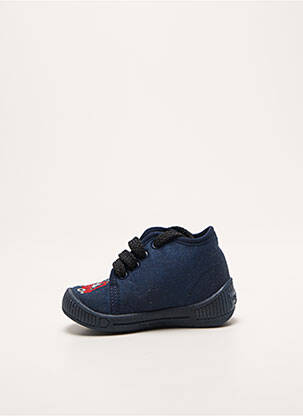 Chaussons/pantoufles fermeture lacets bout rond bleu SUPERFIT garçon