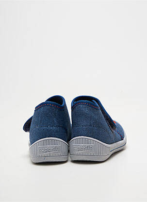 Chaussons/pantoufles fermeture scratch bout rond bleu SUPERFIT garçon