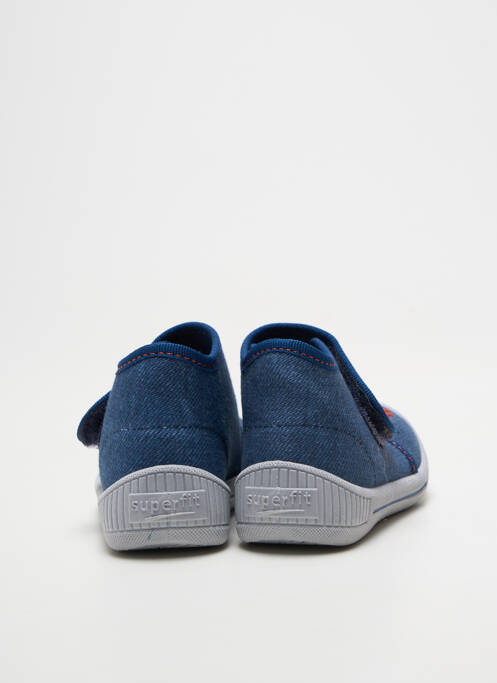 Chaussons/pantoufles fermeture scratch bout rond bleu SUPERFIT garcon