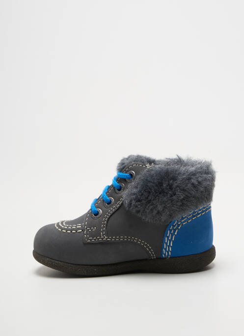 Bottillons empiècements bleu KICKERS garcon