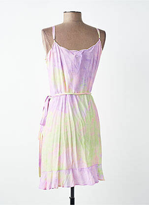 Robe courte coupe cintrée fines bretelles violet LAST QUEEN femme