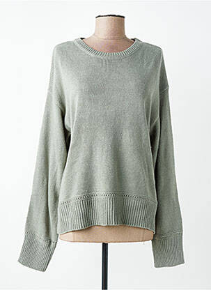 Pull coupe droite manches longues vert TIFFOSI femme
