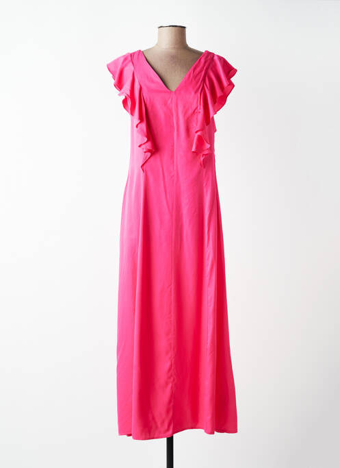 Robe longue manches courtes manches courtes rose B.YOUNG femme