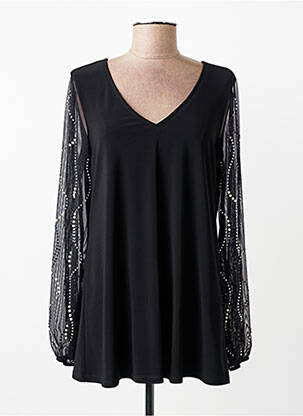 Top coupe cintrée manches longues noir JOSEPH RIBKOFF femme