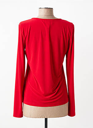Top coupe cintrée manches longues rouge JOSEPH RIBKOFF femme
